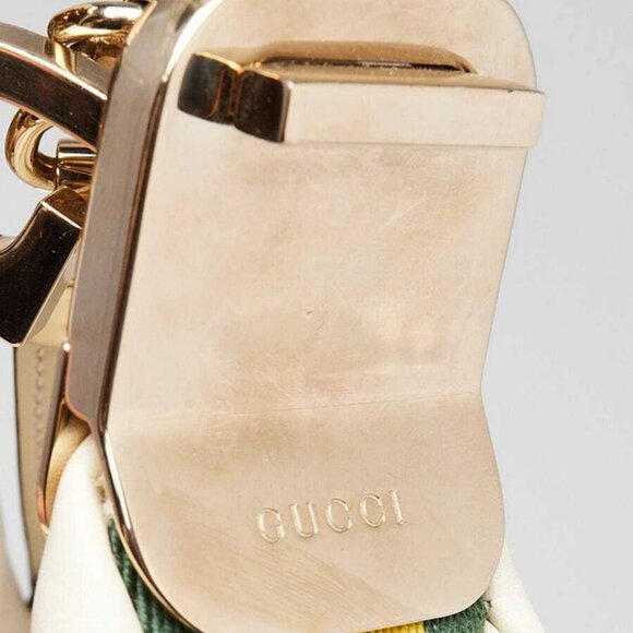 Gucci White Leather Vintage Web Small Attache Crossbody Bag - Picture 5 of 12